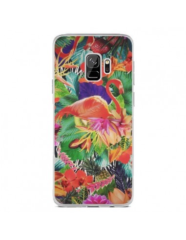 Coque Samsung S9 Tropical Flamant Rose - Monica Martinez