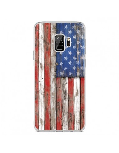 Coque Samsung S9 Drapeau USA Vintage Bois Wood - Maximilian San