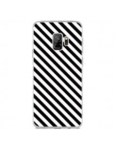 Coque Samsung S9 Bonbon Candy Noire et Blanche Rayée - Nico