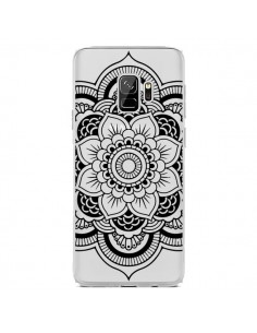 Coque Samsung S9 Mandala Noir Azteque Transparente - Nico