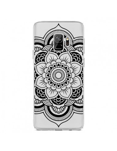 Coque Samsung S9 Mandala Noir Azteque Transparente - Nico