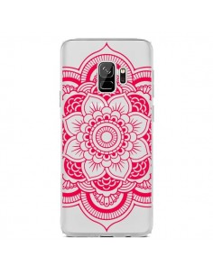 Coque Samsung S9 Mandala Rose Fushia Azteque Transparente...