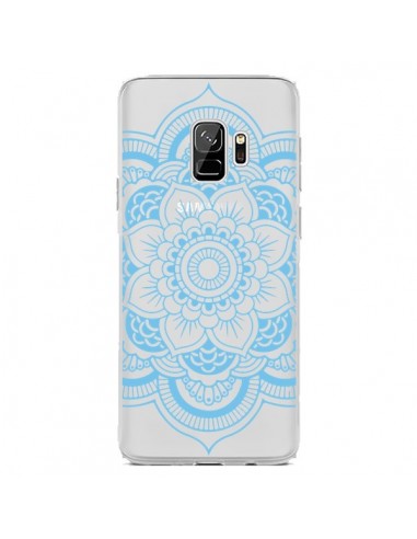 Coque Samsung S9 Mandala Bleu Azteque Transparente - Nico