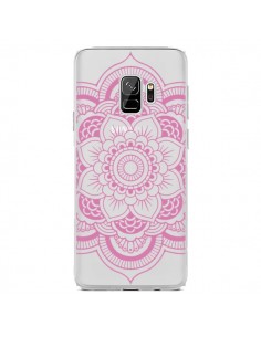 Coque Samsung S9 Mandala Rose Clair Azteque Transparente...
