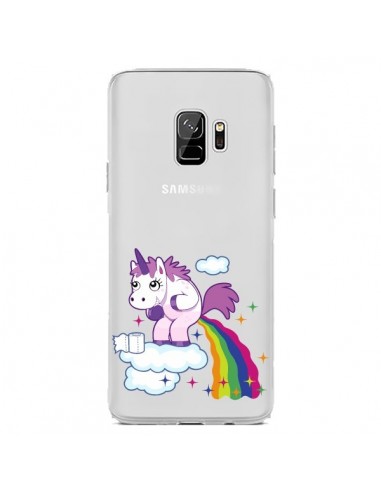 Coque Samsung S9 Licorne Caca Arc en Ciel Transparente - Nico