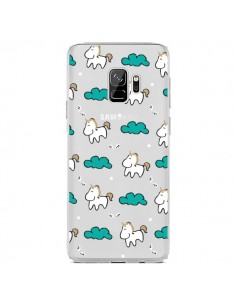 Coque Samsung S9 Licorne et Nuages Transparente - Nico