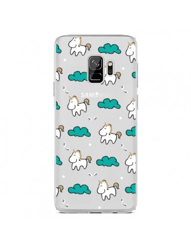 Coque Samsung S9 Licorne et Nuages Transparente - Nico