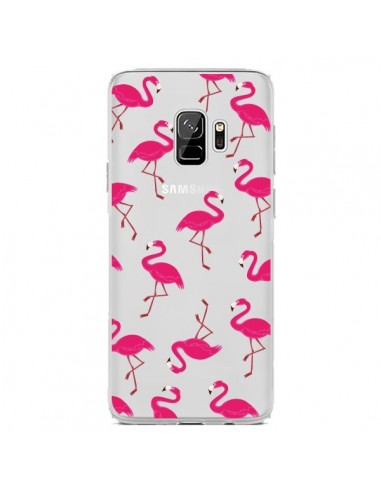 Coque Samsung S9 flamant Rose et Flamingo Transparente - Nico