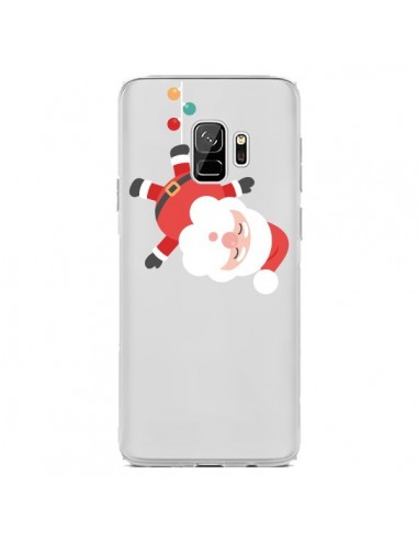 Coque Samsung S9 Père Noël et sa Guirlande transparente - Nico