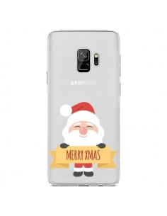 Coque Samsung S9 Père Noël Merry Christmas transparente -...