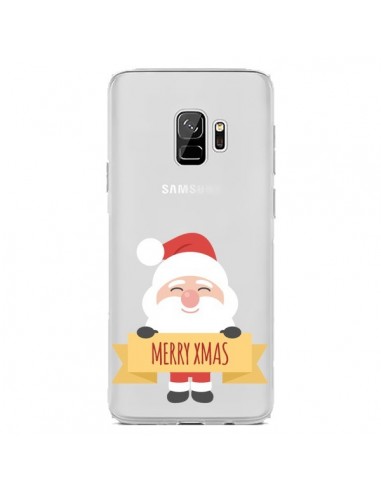 Coque Samsung S9 Père Noël Merry Christmas transparente - Nico
