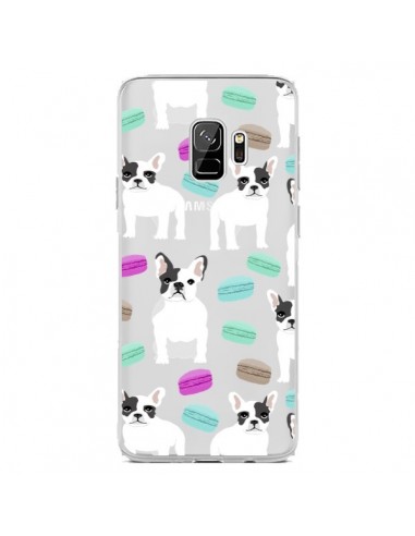 Coque Samsung S9 Chiens Bulldog Français Macarons Transparente - Pet Friendly