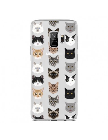 Coque Samsung S9 Chats Transparente - Pet Friendly