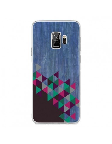 Coque Samsung S9 Wood Bois Azteque Triangles Archiwoo - Pura Vida