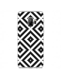 Coque Samsung S9 Diamond Chevron Black and White - Pura Vida