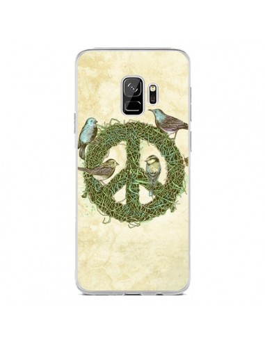 Coque Samsung S9 Peace And Love Nature Oiseaux - Rachel Caldwell