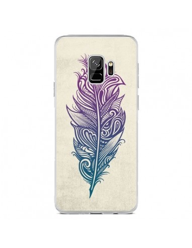 Coque Samsung S9 Feather Plume Arc En Ciel - Rachel Caldwell