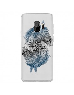 Coque Samsung S9 Cheval Horse Double Transparente -...