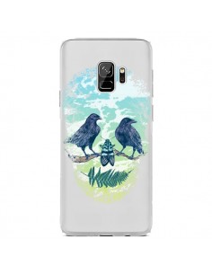 Coque Samsung S9 Tête de Mort Nature Transparente -...