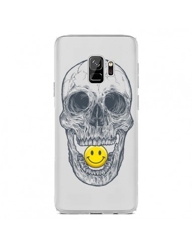 Coque Samsung S9 Tête de Mort Smiley Transparente - Rachel Caldwell