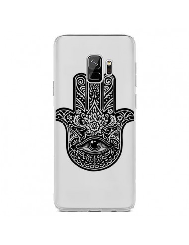 Coque Samsung S9 Hamsa Cinq Doigts Main Mauvais Oeil Transparente - Rachel Caldwell