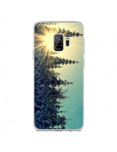 Coque Samsung S9 Hiver Paysage Neige Montagnes Sapins Ski...