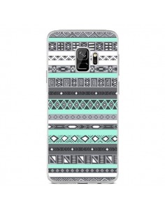 Coque Samsung S9 Azteque Aztec Bleu Pastel - Rex Lambo