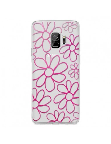 Coque Samsung S9 Flower Garden Pink Fleur Transparente - Sylvia Cook