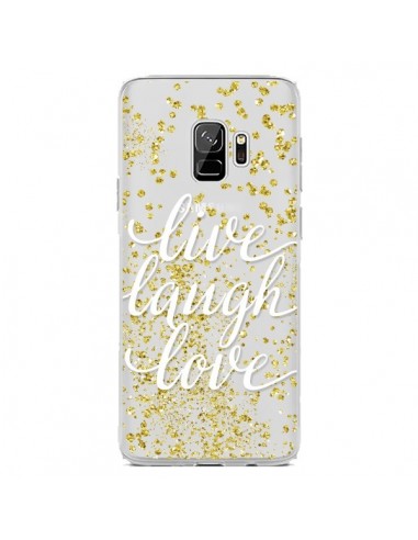 Coque Samsung S9 Live, Laugh, Love, Vie, Ris, Aime Transparente - Sylvia Cook