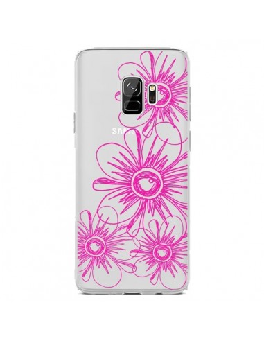Coque Samsung S9 Spring Flower Fleurs Roses Transparente - Sylvia Cook