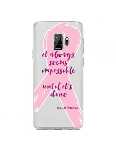 Coque Samsung S9 It always seems impossible, cela semble toujours impossible Transparente - Sylvia Cook
