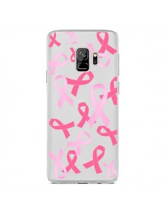 Coque Samsung S9 Pink Ribbons Ruban Rose Transparente -...