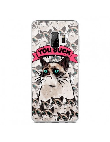 Coque Samsung S9 Chat Grumpy Cat - You Suck - Sara Eshak