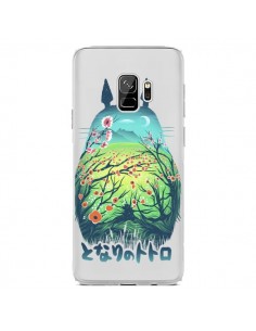 Coque Samsung S9 Totoro Manga Flower Transparente -...