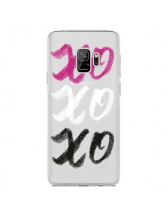 Coque Samsung S9 XoXo Rose Blanc Noir Transparente -...