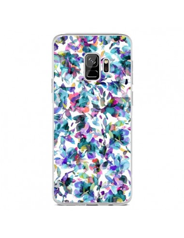 Coque Samsung S9 Aquatic Flowers Blue - Ninola Design