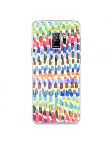 Coque Samsung S9 Artsy Strokes Stripes Colorful - Ninola Design