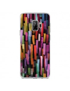 Coque Samsung S9 Colorful Brushstrokes Black - Ninola Design