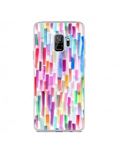 Coque Samsung S9 Colorful Brushstrokes Multicolored -...