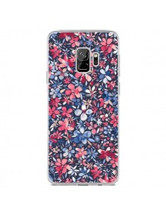 Coque Samsung S9 Colorful Little Flowers Navy - Ninola...