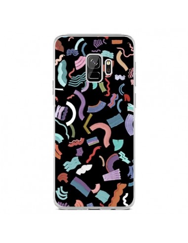 Coque Samsung S9 Curly and Zigzag Stripes Black - Ninola Design