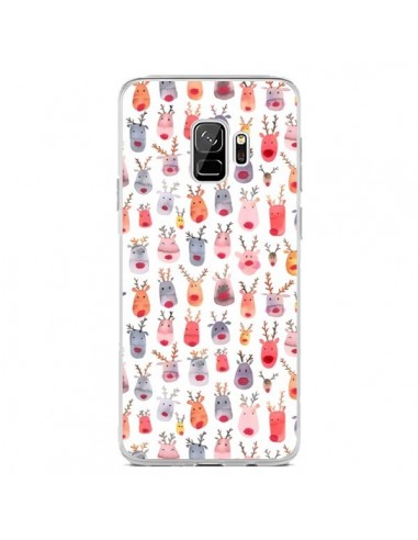 Coque Samsung S9 Cute Winter Reindeers - Ninola Design