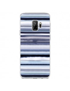 Coque Samsung S9 Degrade Stripes Watercolor Navy - Ninola...