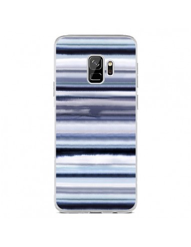 Coque Samsung S9 Degrade Stripes Watercolor Navy - Ninola Design