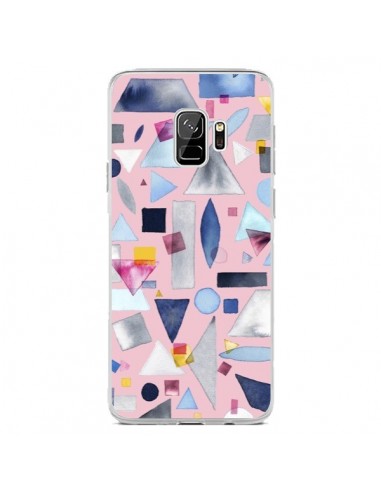 Coque Samsung S9 Geometric Pieces Pink - Ninola Design