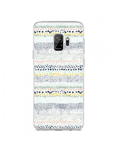 Coque Samsung S9 Little Textured Dots Green - Ninola Design