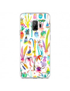 Coque Samsung S9 Little Textured Dots White - Ninola Design