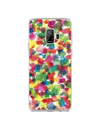 Coque Samsung S9 Speckled Watercolor Blue - Ninola Design