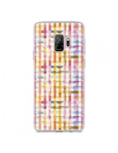 Coque Samsung S9 Vichy Black Yellow - Ninola Design