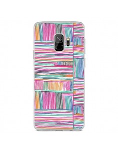 Coque Samsung S9 Watercolor Linear Meditation Pink -...